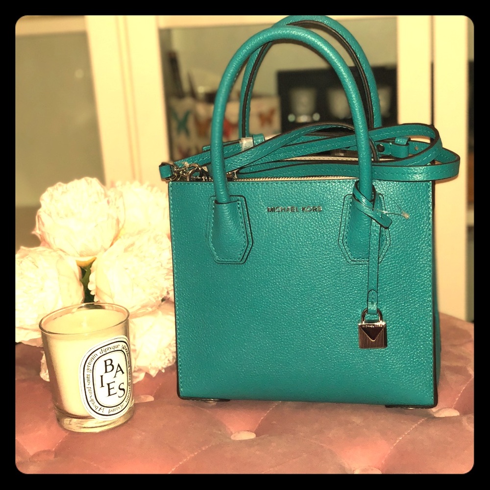 Michael Kors Tile Blue Mercer Crossbody